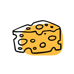 illustration of cheese block