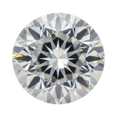 Fototapeta premium A Sparkling Round Cut Diamond Gemstone on a Transparent Background