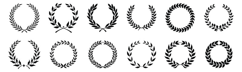 Obraz premium Laurel wreath silhouette.eps