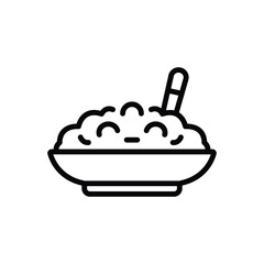 Black line icon for curd