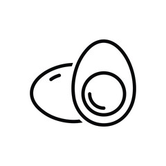 Black line icon for egg