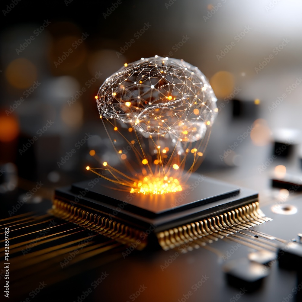 Poster Artificial Intelligence and the Future of Computing: A Vision of Neural Networks and Advanced Microchips.