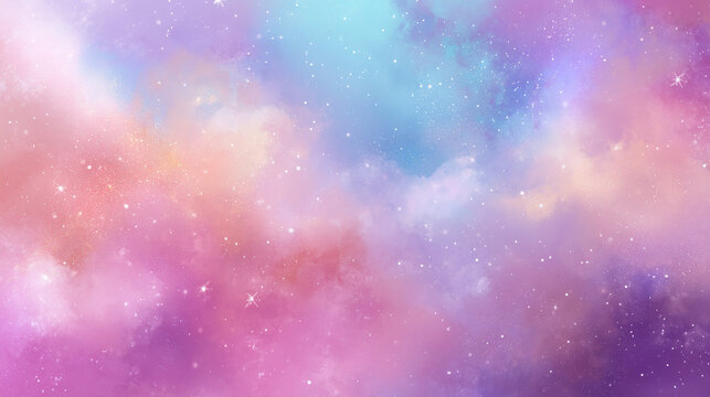 Pastel galaxy patterned background illustration 