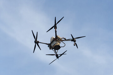 Fototapeta premium Drones flying in the sky, Drones for 