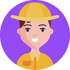 A zookeeper avatar, typically depicted in a uniform, representing a person who manages and cares for animals in a zoo.