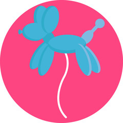 A colorful balloon, often associated with zoo events and attractions.