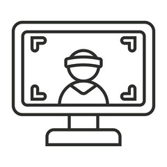 Motion Capture icon, Metaverse symbol outline icon, editable vector illustration and transparent graphic element. Isolated on white background