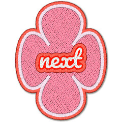 Patch Sticker design with stitch style, embroidered effect