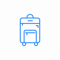 carry on luggage icon sign vector