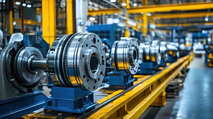 Pump performance certificate displayed next to finished product line