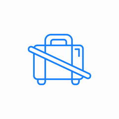 damaged luggage icon sign vector