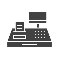 Cash Register icon vector image. Suitable for mobile apps, web apps and print media.