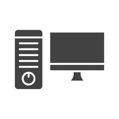 Computer icon vector image. Suitable for mobile apps, web apps and print media.