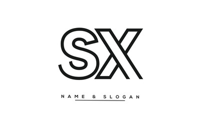 SX, XS Abstract Letters Logo Monogram