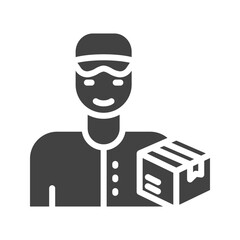 Delivery Man icon vector image. Suitable for mobile apps, web apps and print media.