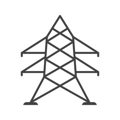 Electric Tower icon vector image. Suitable for mobile apps, web apps and print media.