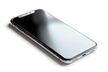Silver Cell Phone Lying on White Surface