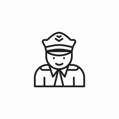 pilot worker airport customs icon sign vector