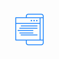 scrolling website icon sign vector