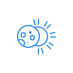 Obraz premium solar eclipse icon sign vector