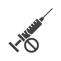 No Drugs icon vector image. Suitable for mobile apps, web apps and print media.