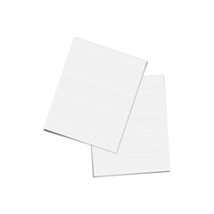 PAPER MOCKUP 145 WITH TWO SHEET OF BLANK WHITE PAPER FOR BRAND IDENTITY