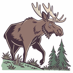 Animal Moose Vector Background, Animal, Design, Abstract Background Image And Wallpaper for Free Download.