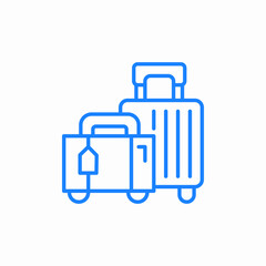 stacked suitcases icon sign vector