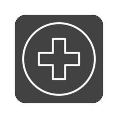 Fototapeta premium Red Cross icon vector image. Suitable for mobile apps, web apps and print media.