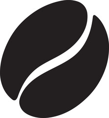Coffee Bean Silhouette Icon
