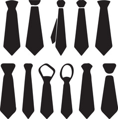 Necktie Silhouette Set Collection