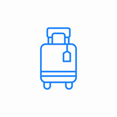 wheeled bag icon sign vector