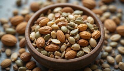 mixed nuts in a bowl