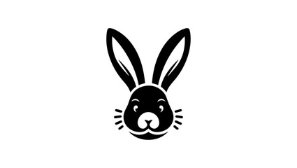 bunny face icon logo vector 