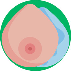 A symbol representing a silicone or saline implant used for breast augmentation or reconstruction procedures.