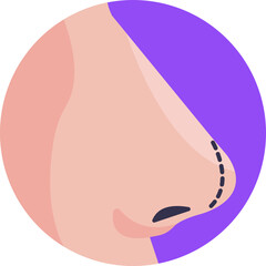 Nasal reshaping surgery: An icon representing a surgical procedure aimed at altering the shape or function of the nose.