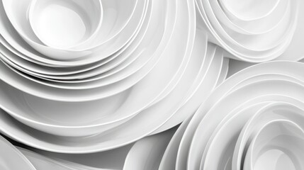 Obraz premium A neatly stacked pile of white dinner plates.
