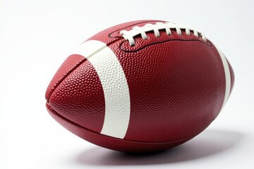 Fototapeta premium Close-up of an American football on white background, sports, background