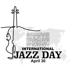  International Jazz Day, Poster and banner vector