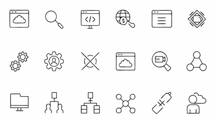 Fototapeta premium web-development-set-of-web-icons-in-line-style--de.eps