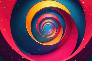 Complex overlapping circles forming a dynamic optical illusion, texture, graphics