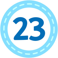 Round Dotted line Shape Number 23
