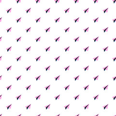 Pink Paper Planes Seamless Pattern