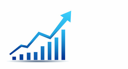 Upward Trend  Growth Chart Illustrating Business Success and Financial Progress