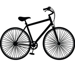 Obraz premium Black and White Bicycle Line Art, Detailed Spokes, Minimalist Illustration, Classic Style