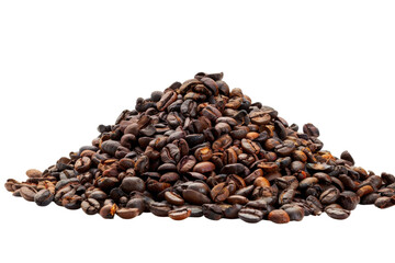 Fototapeta premium Roasted Coffee Beans Isolated on White