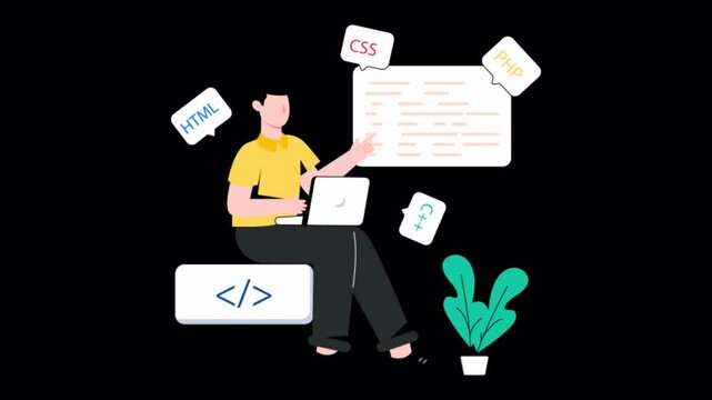 Programming Languages Motion Graphic Rendering with Transparent Alpha Channel and 4K Resolution
