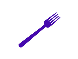 blue plastic fork