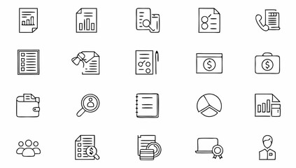 Fototapeta premium accounting-set-of-web-icons-in-line-style--account (3).eps