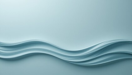 Fototapeta premium Flowing waves in soft blue tones abstract art minimalist design calm environment serene viewpoint tranquil concept